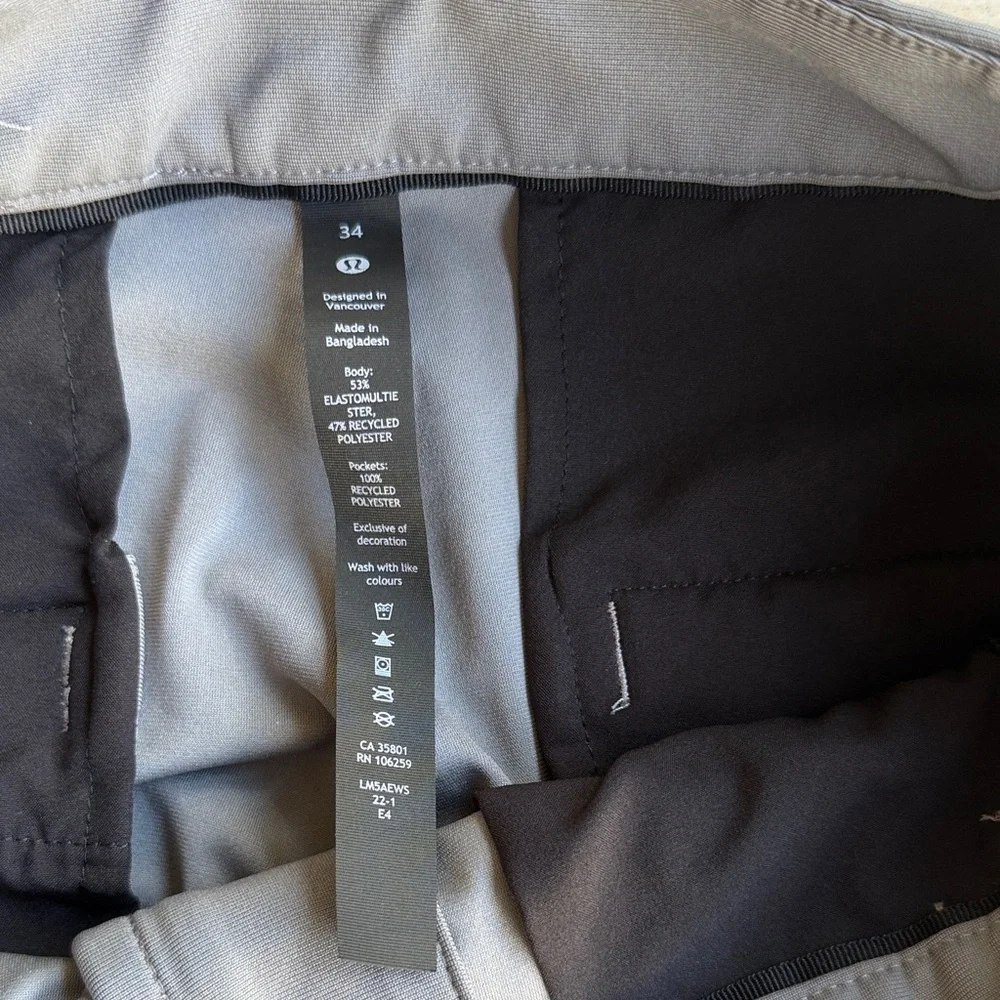 lululemon athletica Men's Charcoal Chinos - Picture 2 of 5